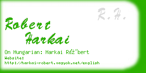 robert harkai business card